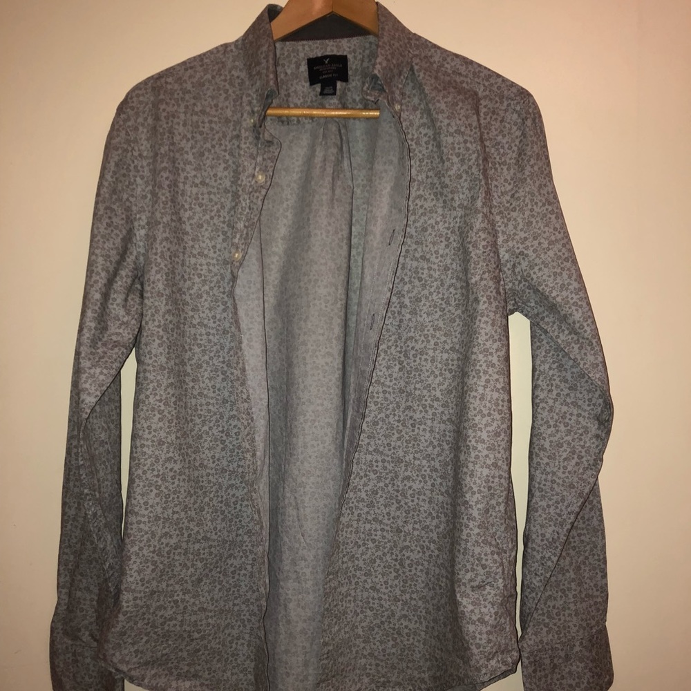 Classic poplin print shirt